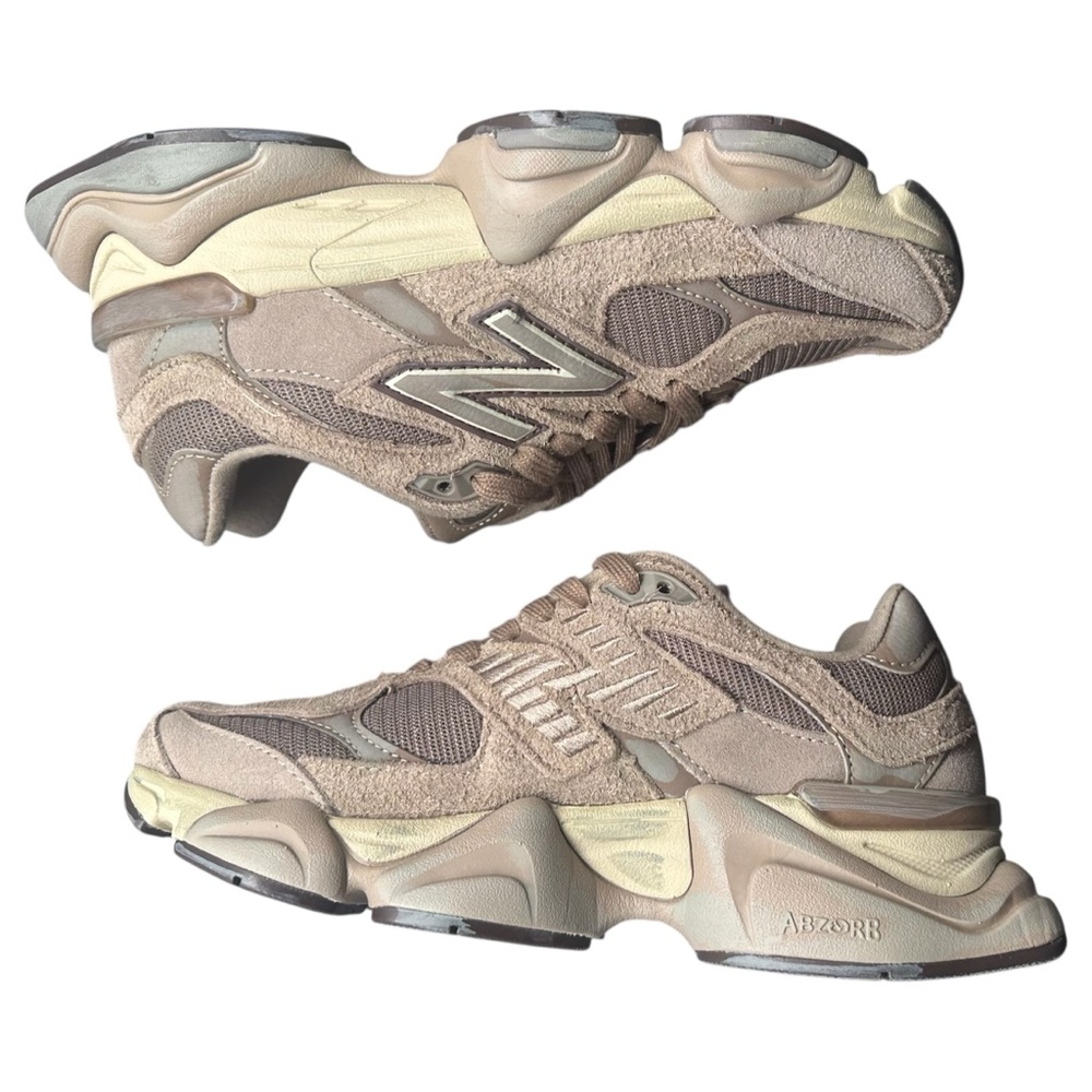 New Balance 9060 “Mushroom / Timberwolf” Suede Sneakers – Women’s 8 / Men’s 6.5 - Picture 3 of 7
